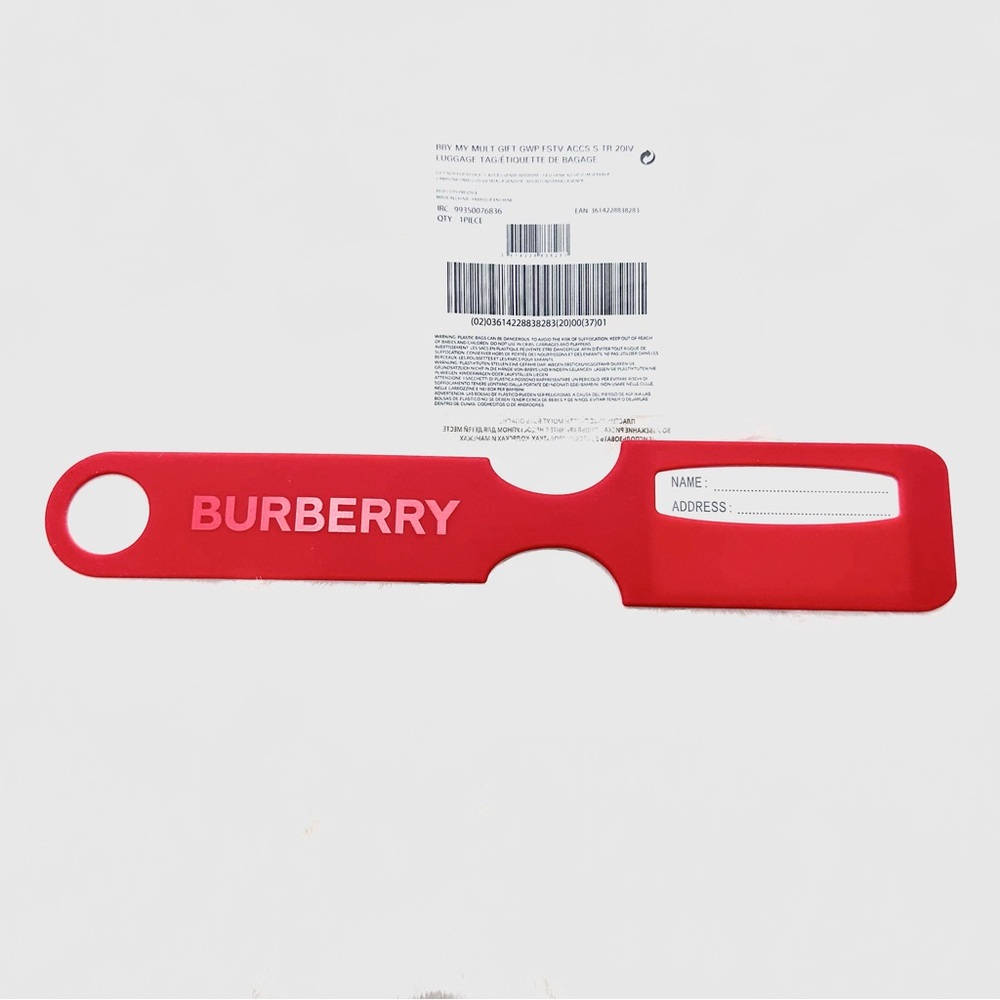BURBERRY Silicon Rubber Luggage Tag